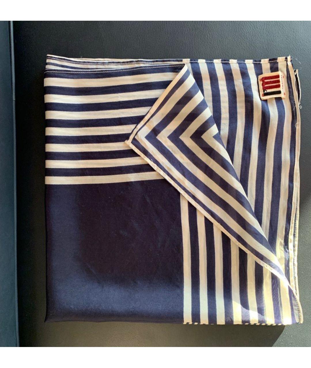 ANTONIO MARRAS Синий шелковый платок, фото 4