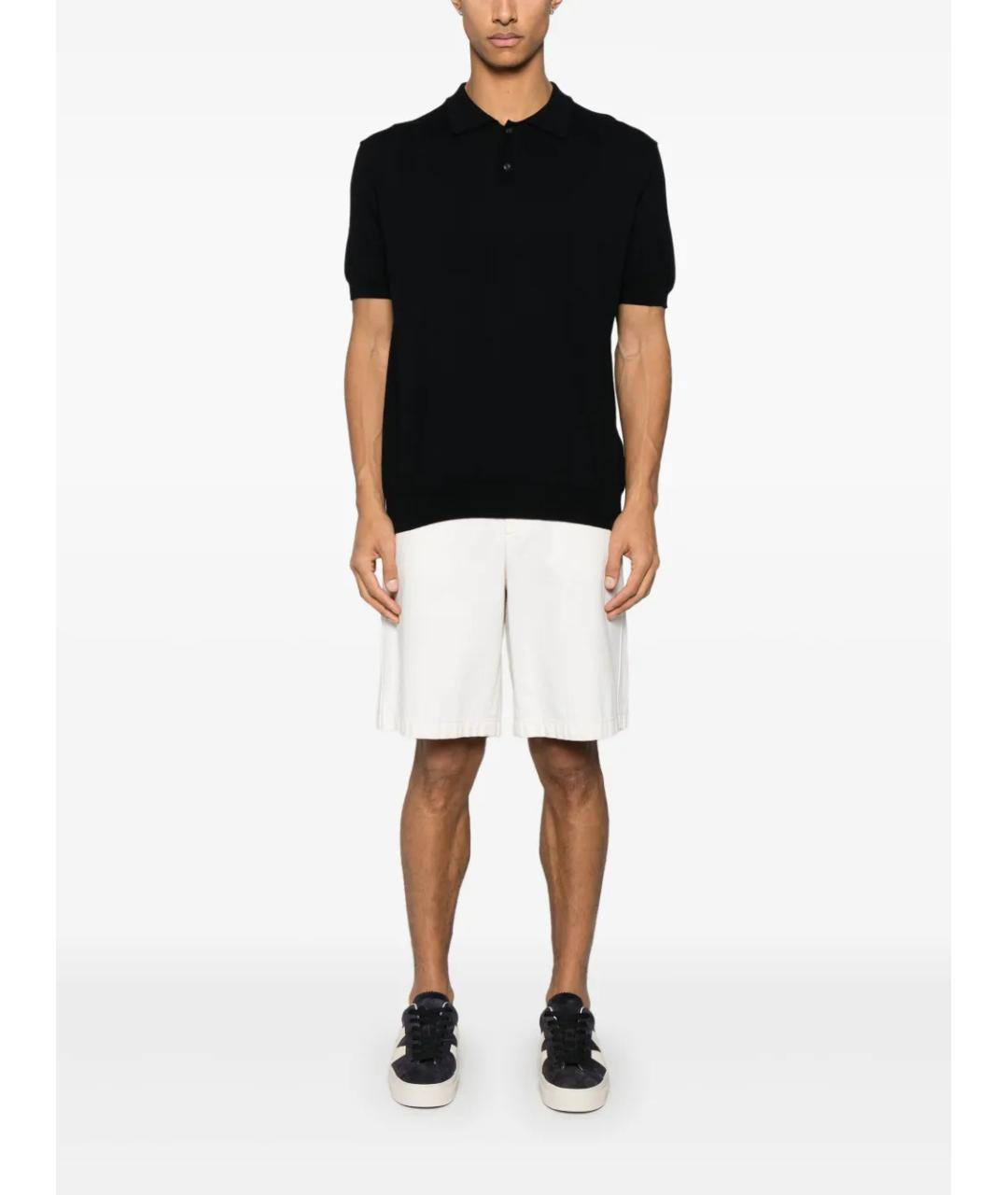 WOOLRICH Темно-синее хлопковое поло с коротким рукавом, фото 2