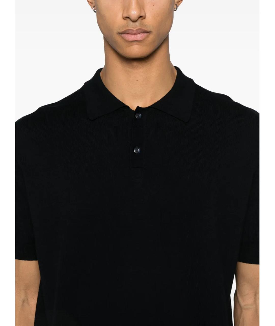 WOOLRICH Темно-синее хлопковое поло с коротким рукавом, фото 4