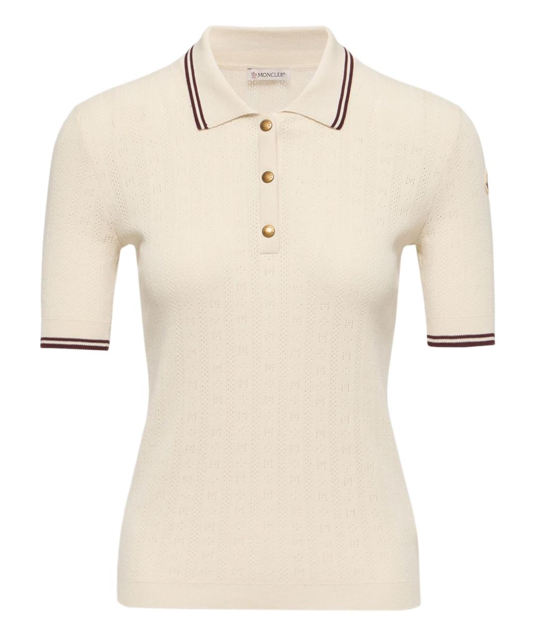 MONCLER Белая хлопковая футболка, фото 1