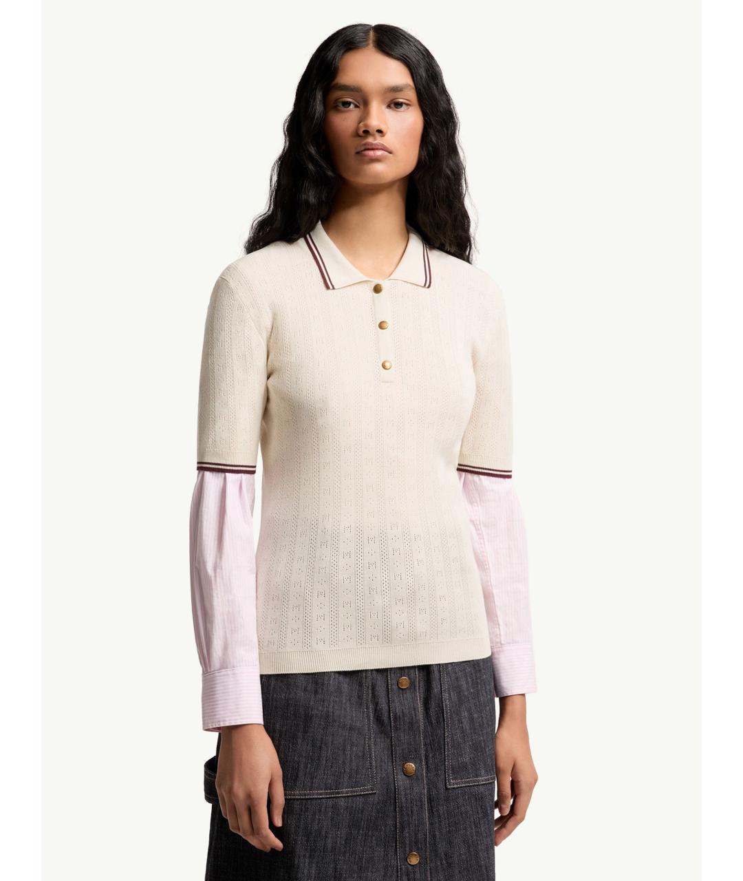 MONCLER Белая хлопковая футболка, фото 3