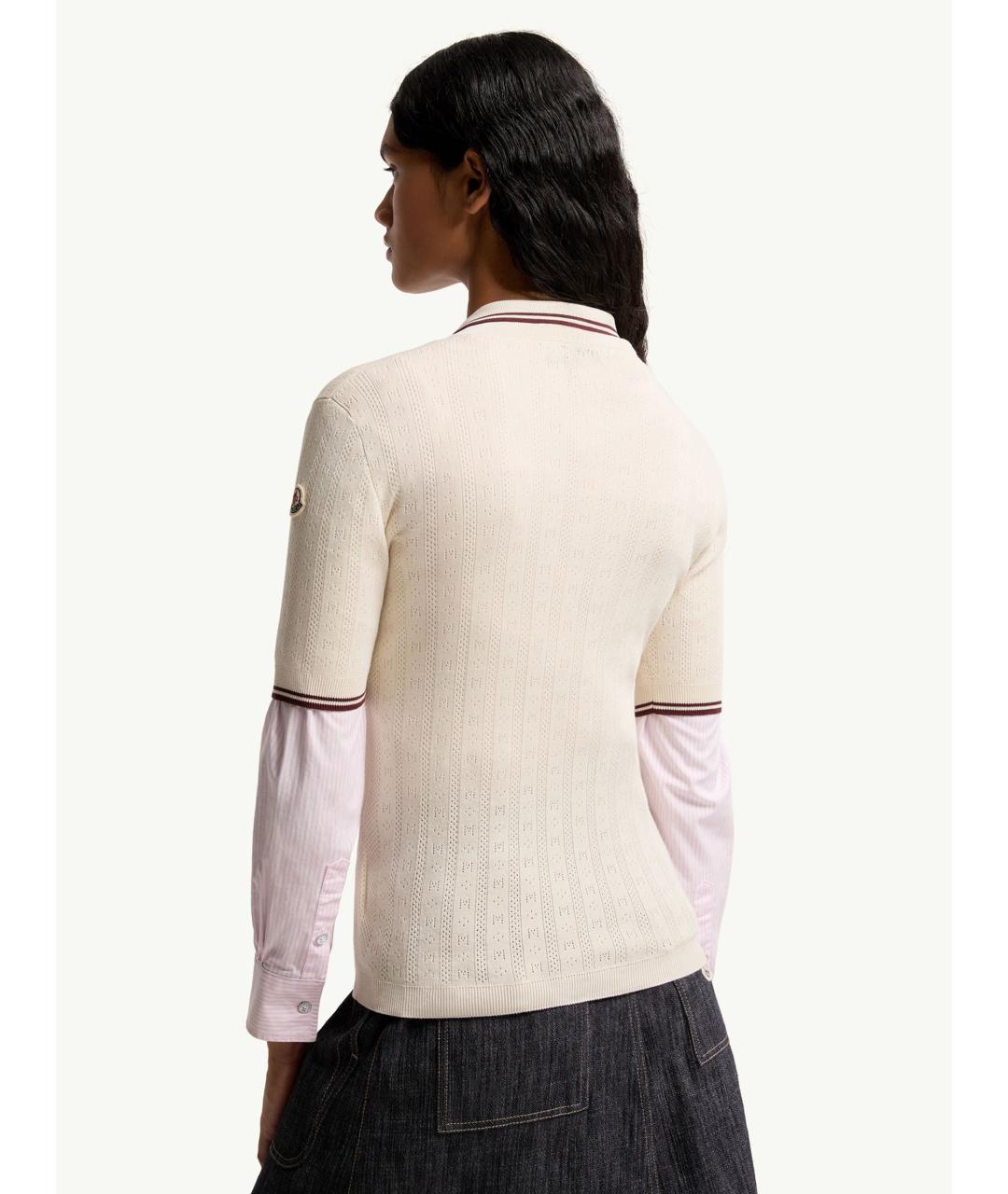 MONCLER Белая хлопковая футболка, фото 4