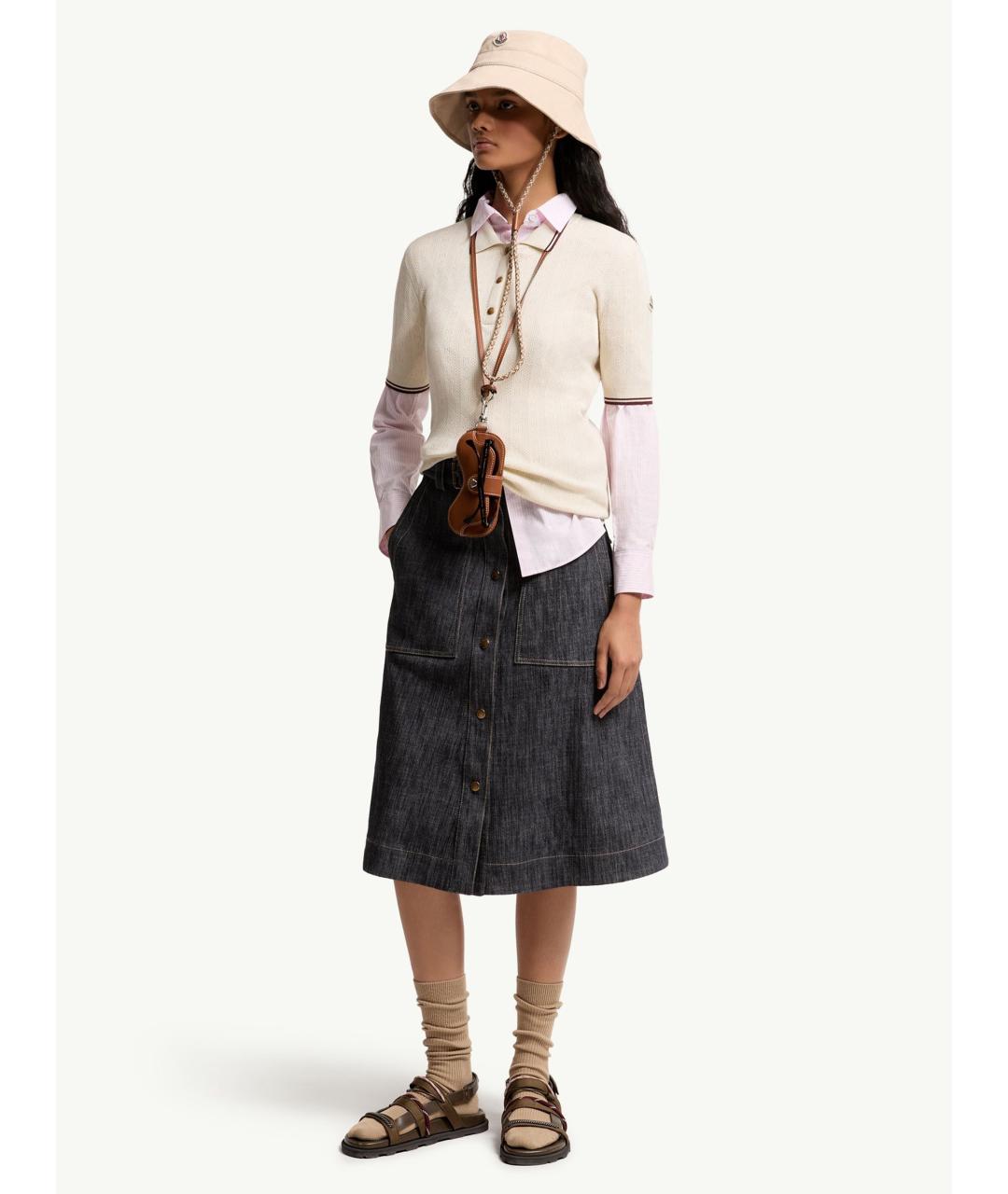 MONCLER Белая хлопковая футболка, фото 2