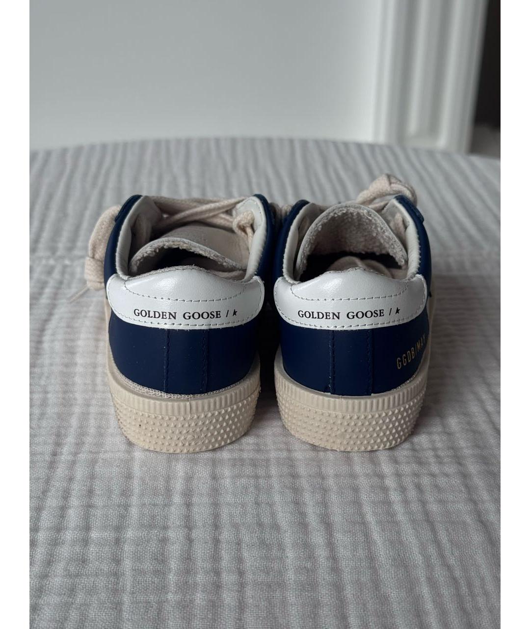 GOLDEN GOOSE DELUXE BRAND Темно-синие кожаные кеды, фото 4