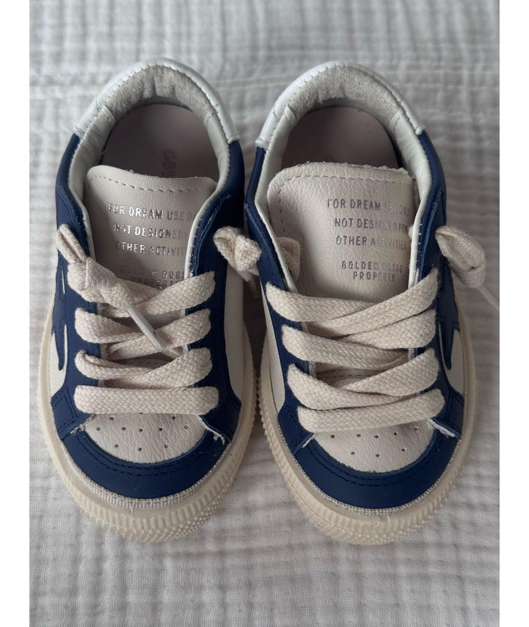 GOLDEN GOOSE DELUXE BRAND Темно-синие кожаные кеды, фото 3