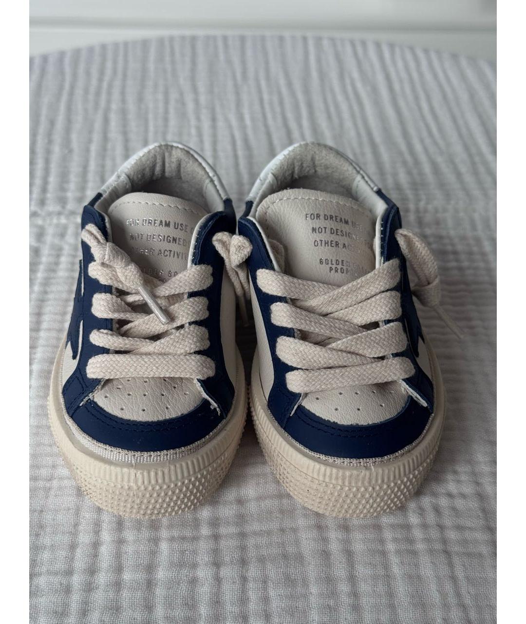 GOLDEN GOOSE DELUXE BRAND Темно-синие кожаные кеды, фото 2