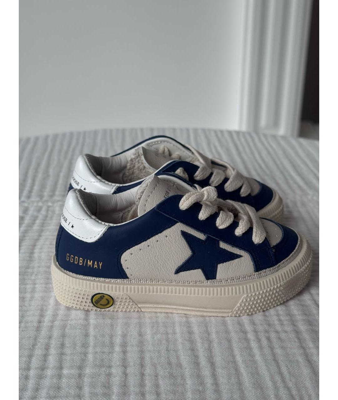 GOLDEN GOOSE DELUXE BRAND Темно-синие кожаные кеды, фото 5