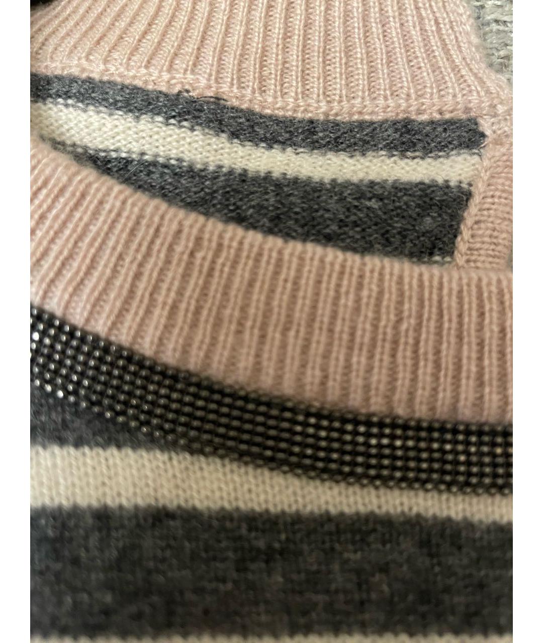 BRUNELLO CUCINELLI Розовый кашемировый джемпер / свитер, фото 4