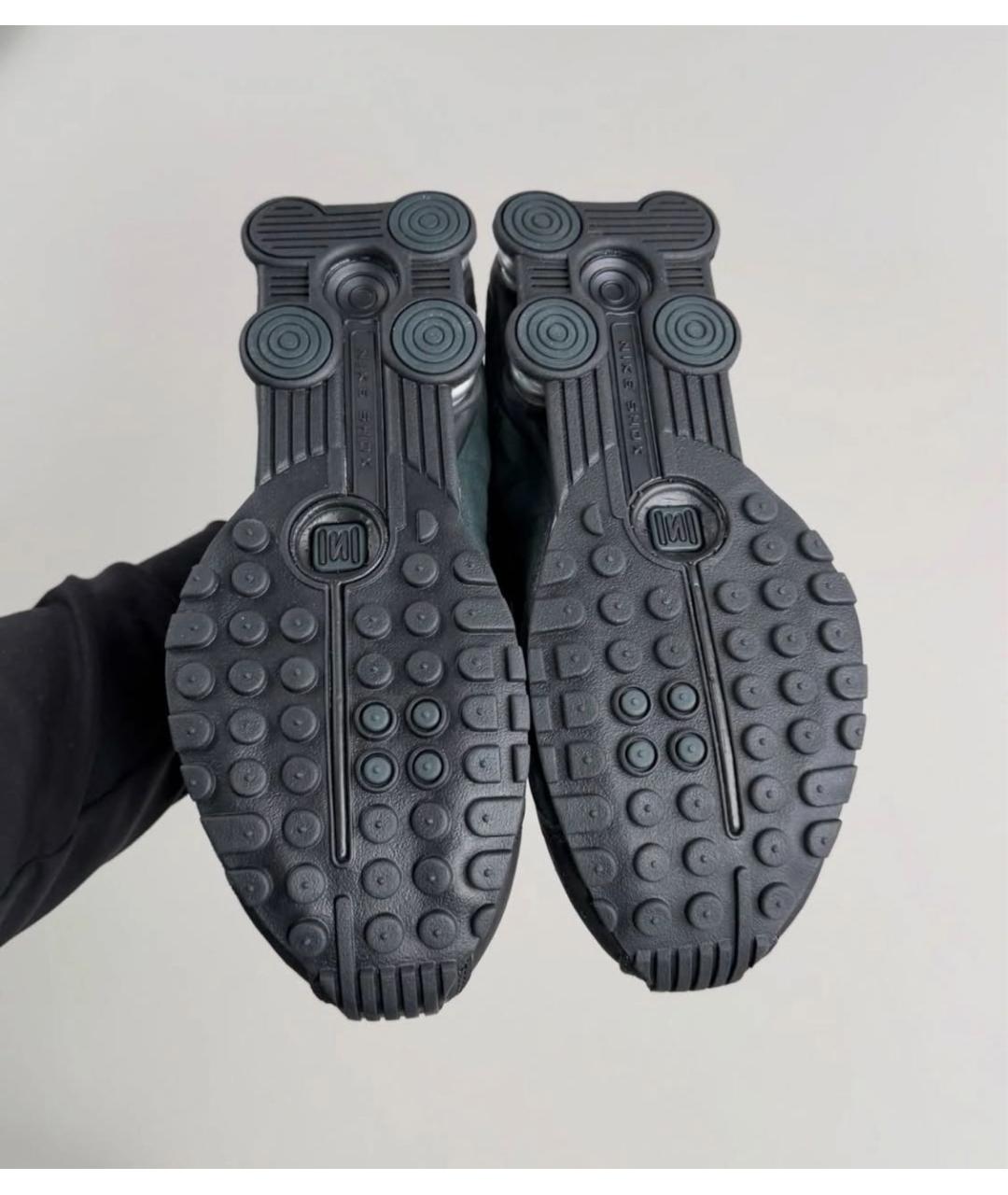 NIKE Черные кожаные низкие кроссовки / кеды, фото 8