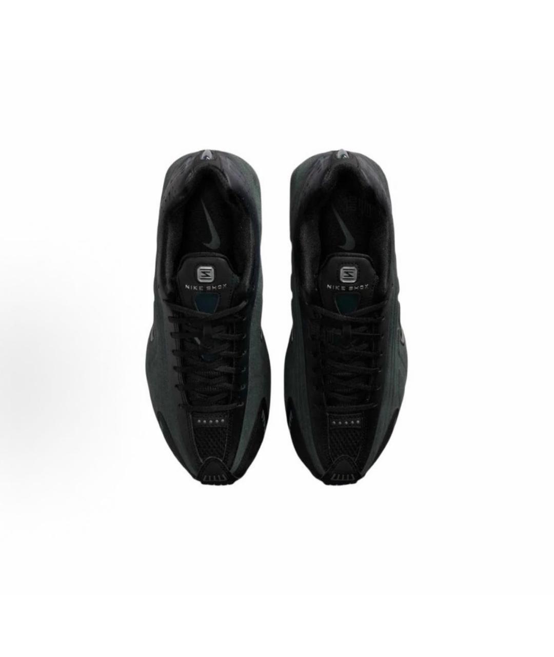 NIKE Черные кожаные низкие кроссовки / кеды, фото 3