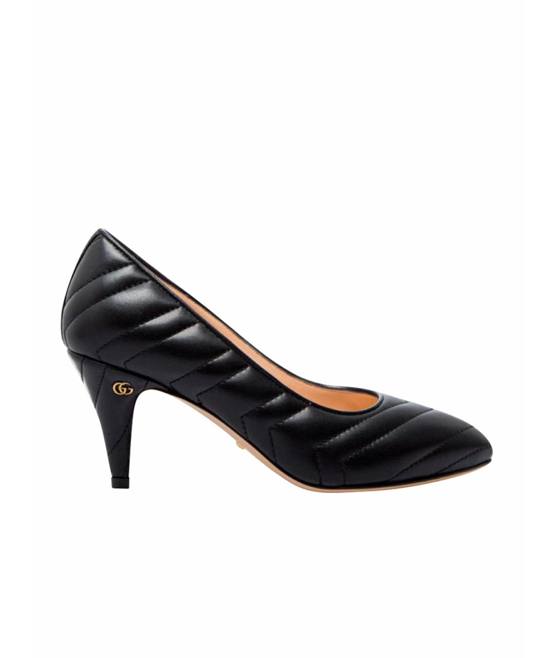 GUCCI Черные кожаные туфли, фото 1