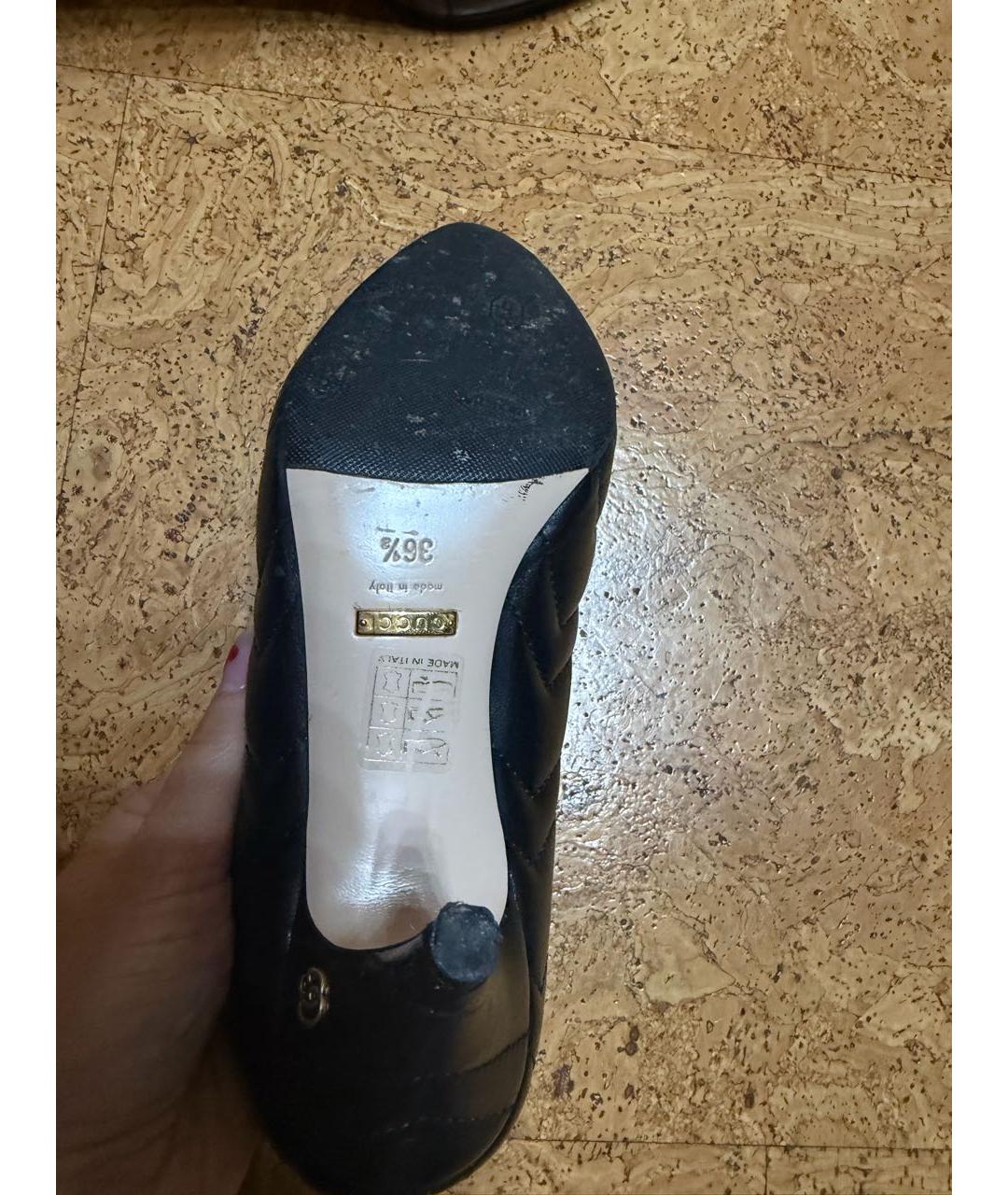 GUCCI Черные кожаные туфли, фото 7