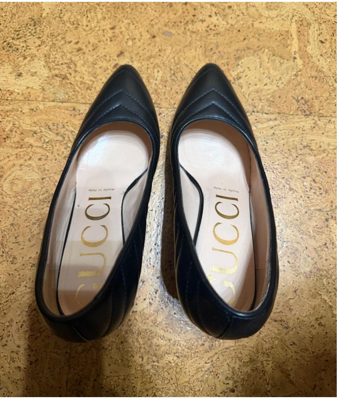 GUCCI Черные кожаные туфли, фото 3