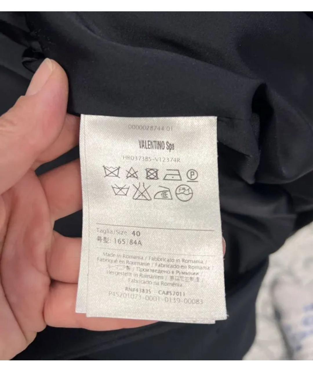 RED VALENTINO Темно-синее шерстяное пальто, фото 6