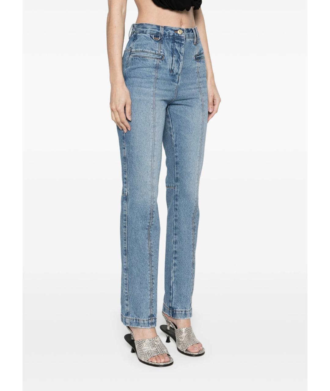 JACQUEMUS Голубые хлопковые прямые джинсы, фото 3
