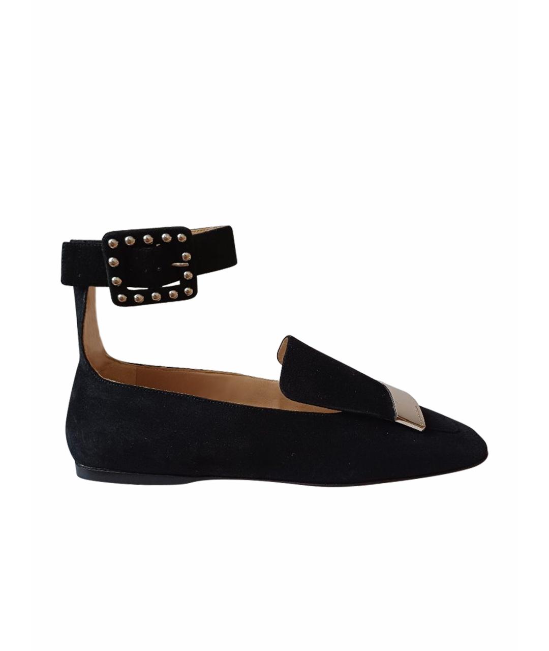 SERGIO ROSSI Черные замшевые туфли, фото 1