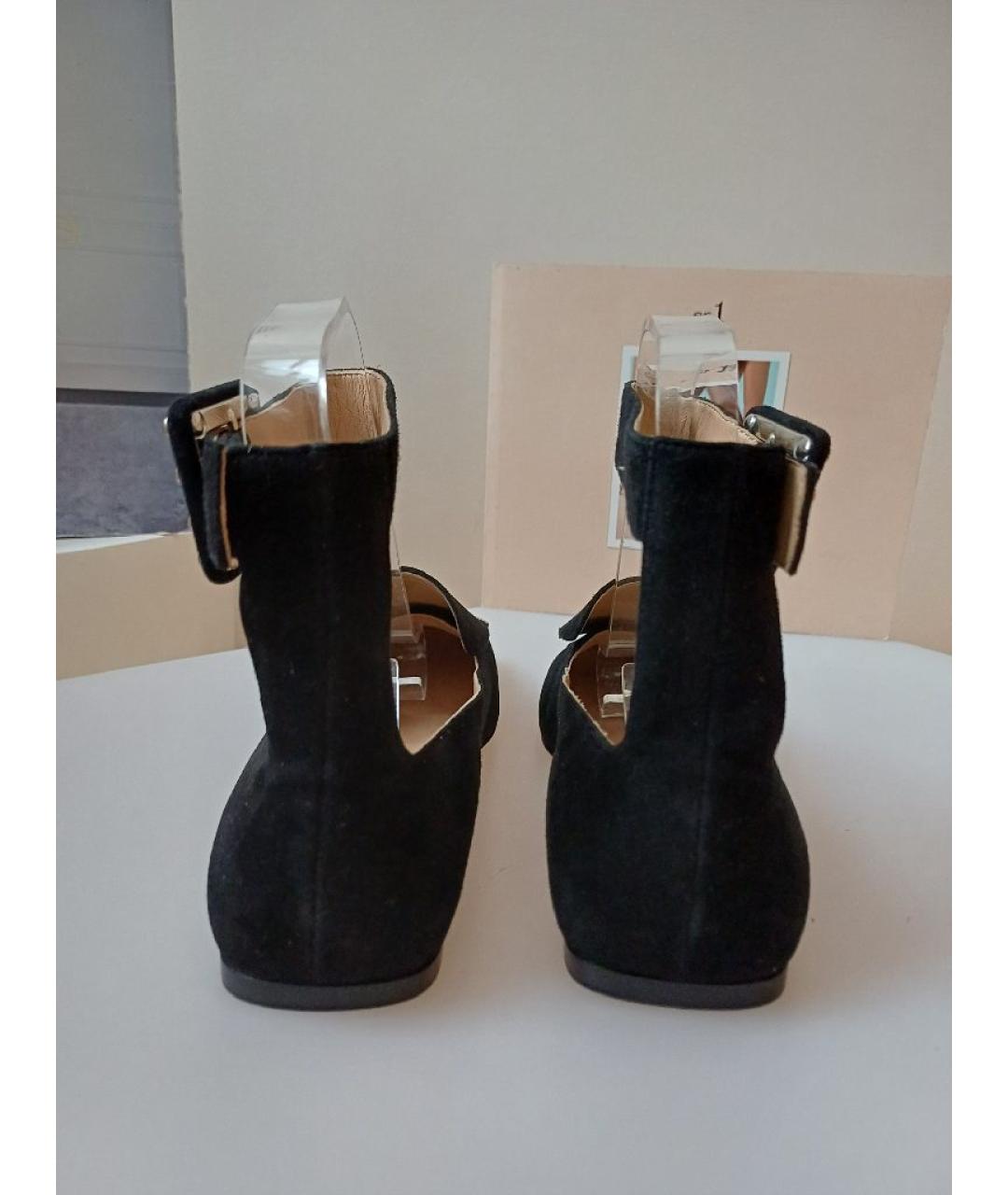 SERGIO ROSSI Черные замшевые туфли, фото 7