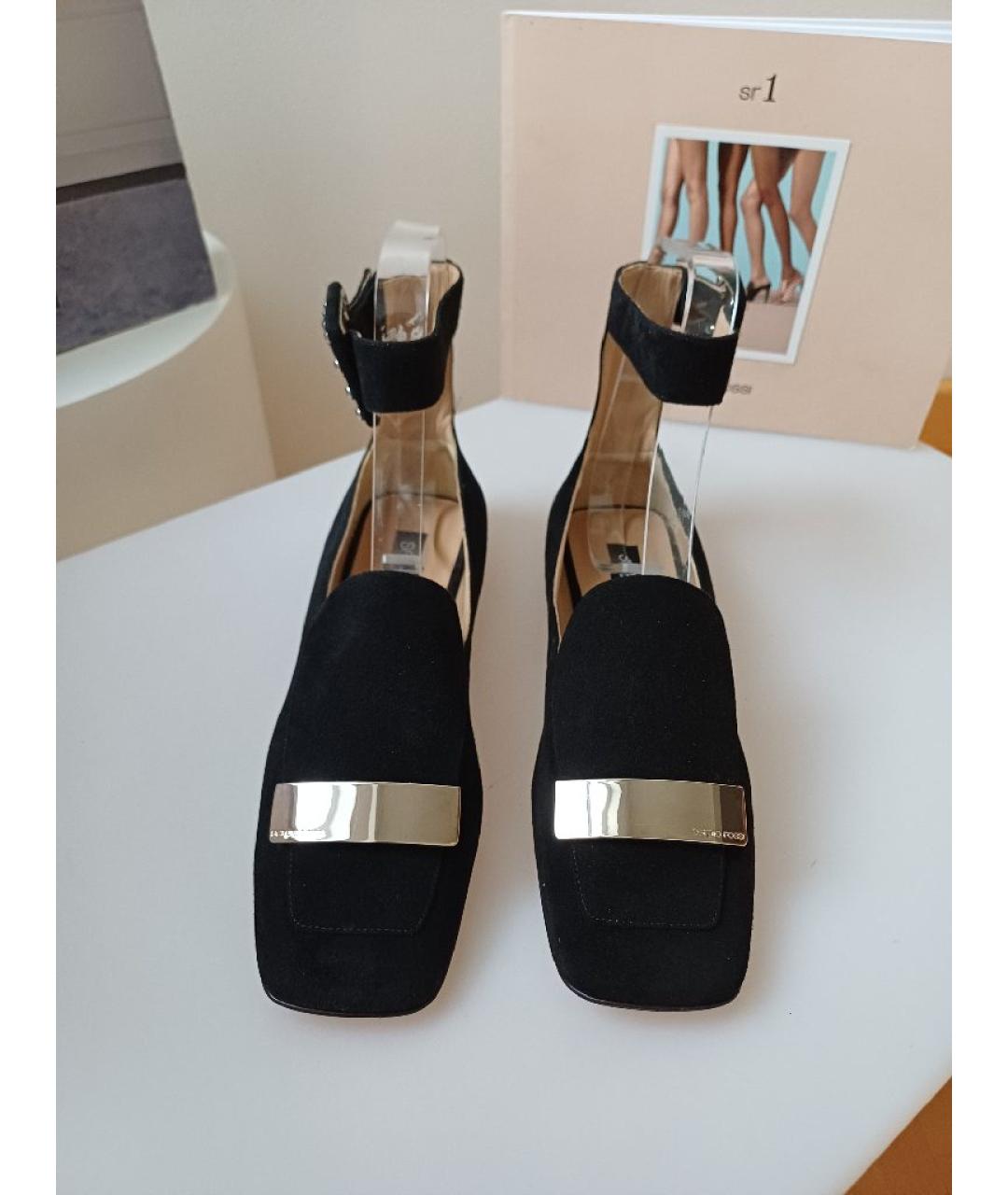 SERGIO ROSSI Черные замшевые туфли, фото 6