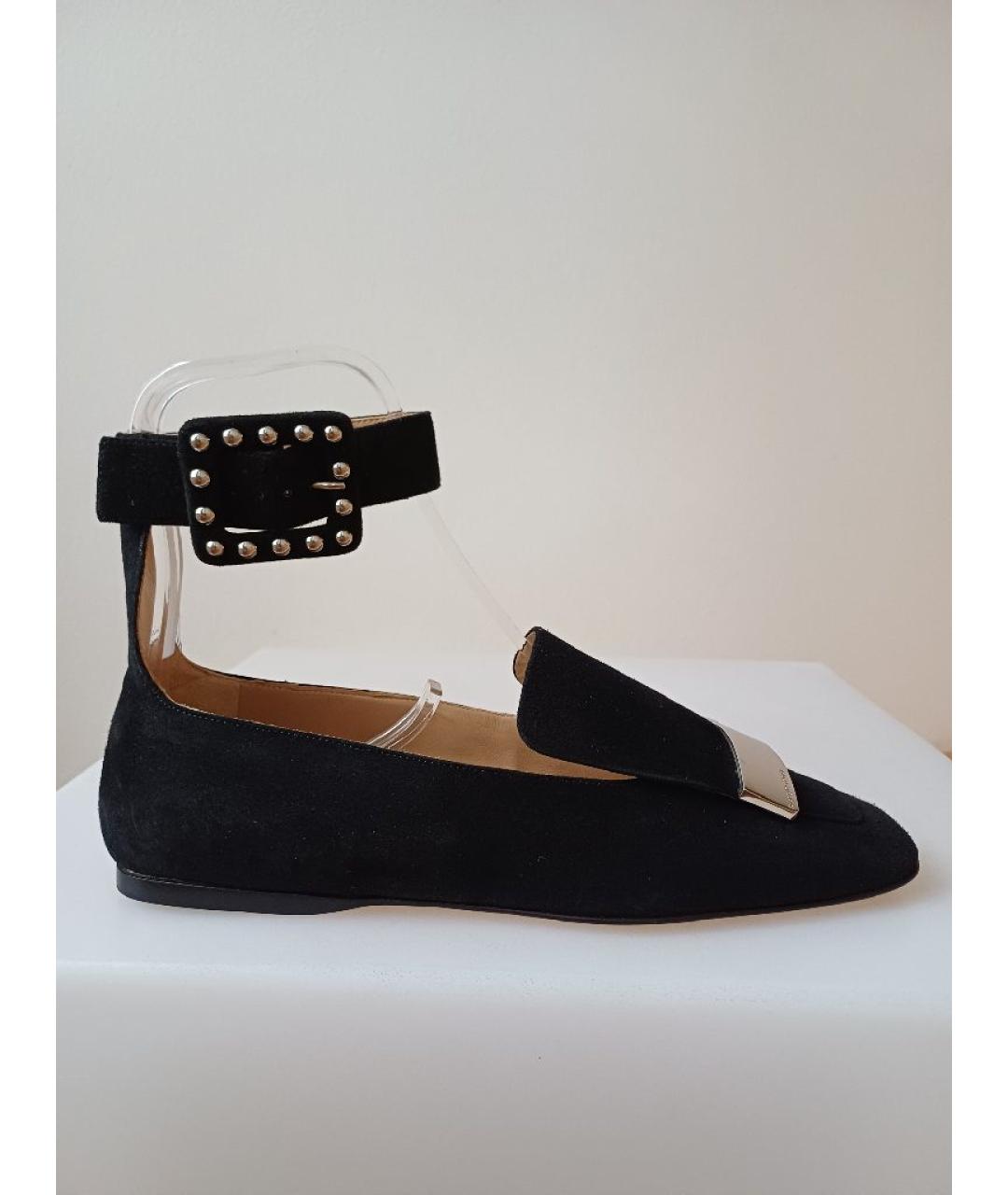 SERGIO ROSSI Черные замшевые туфли, фото 9