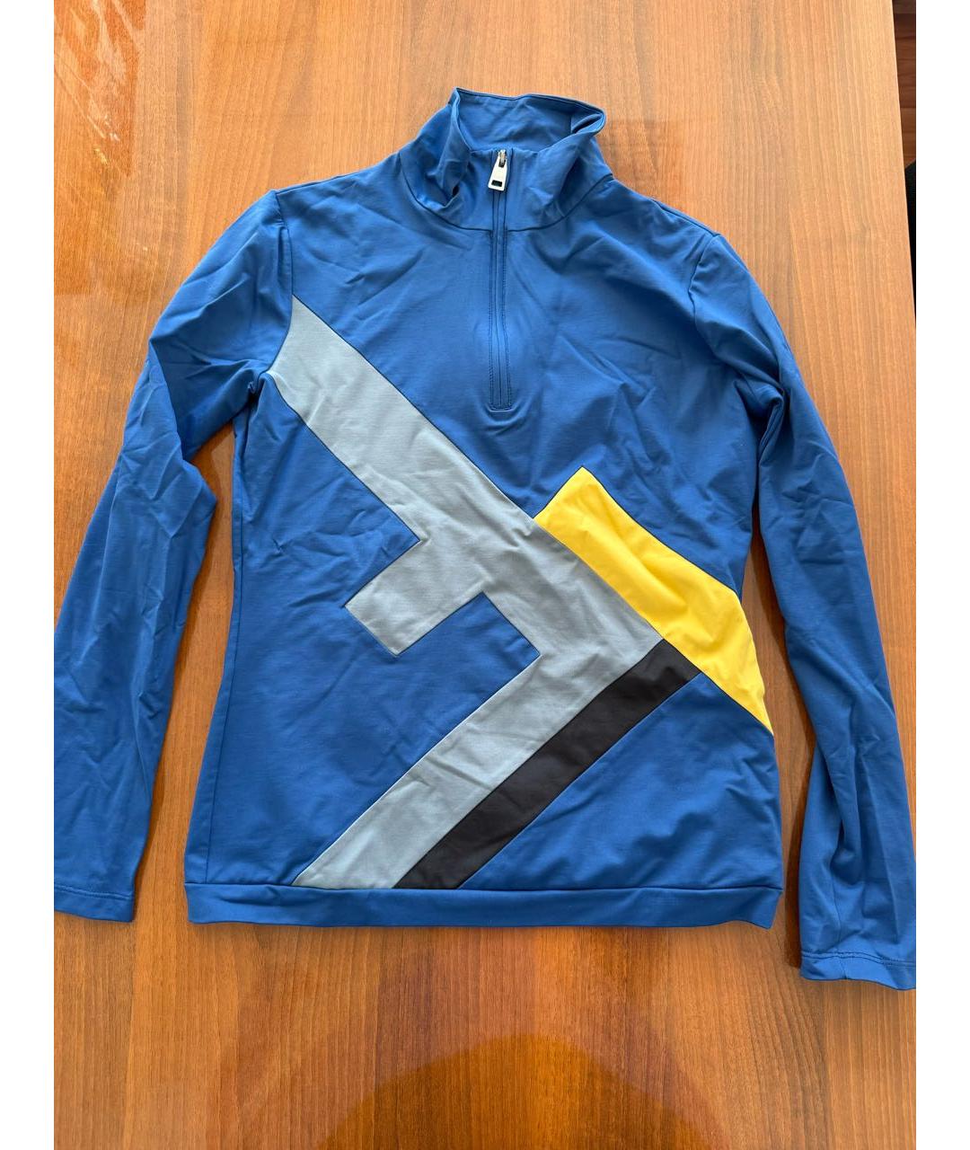 FENDI Темно-синяя полиамидовая спортивная куртка, фото 7