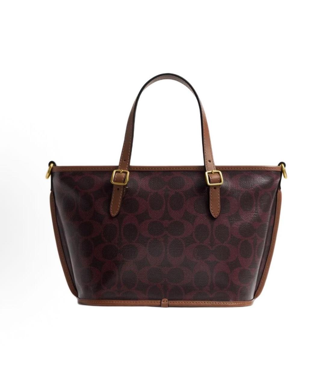 COACH Бордовая сумка тоут, фото 3