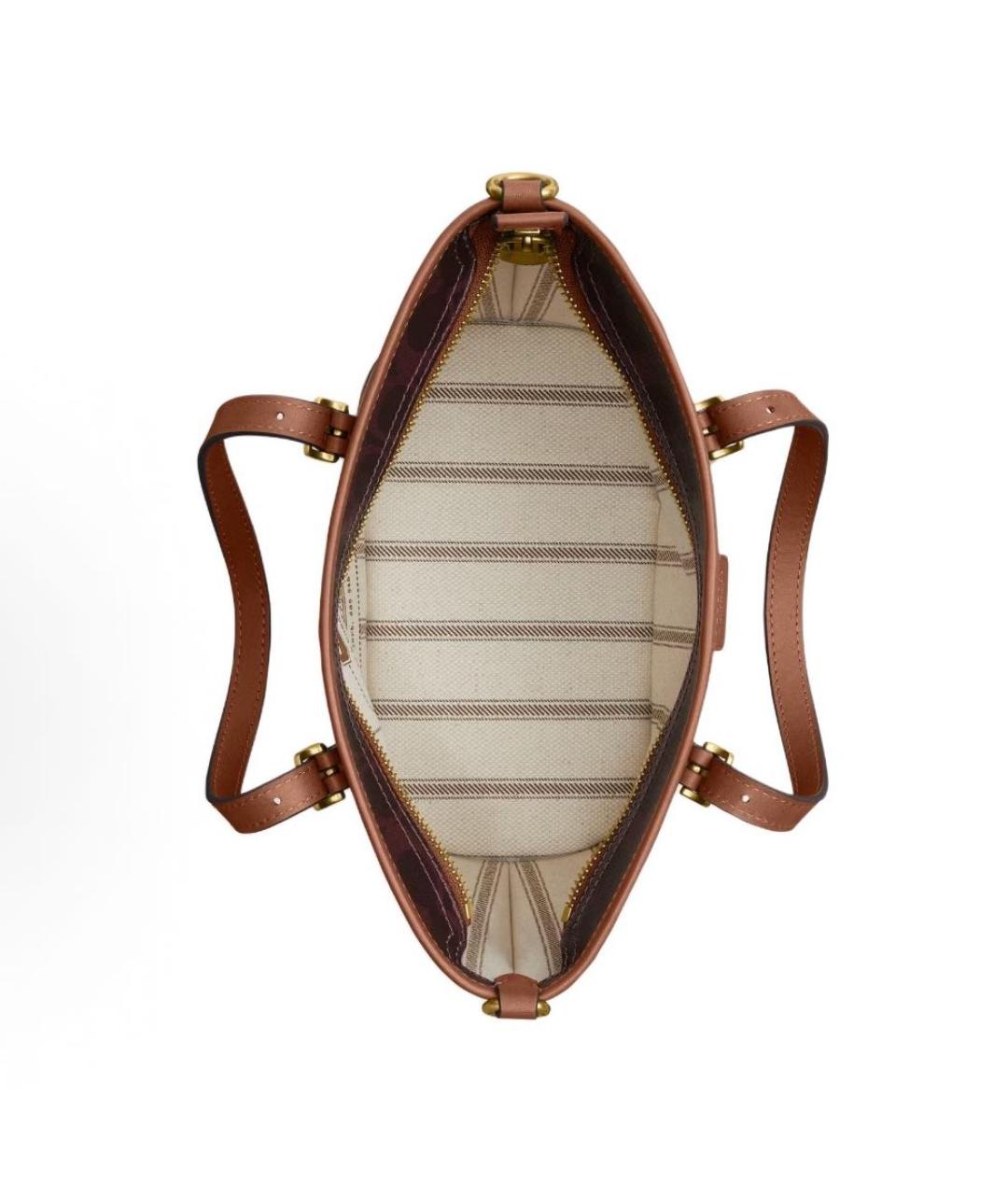 COACH Бордовая сумка тоут, фото 4