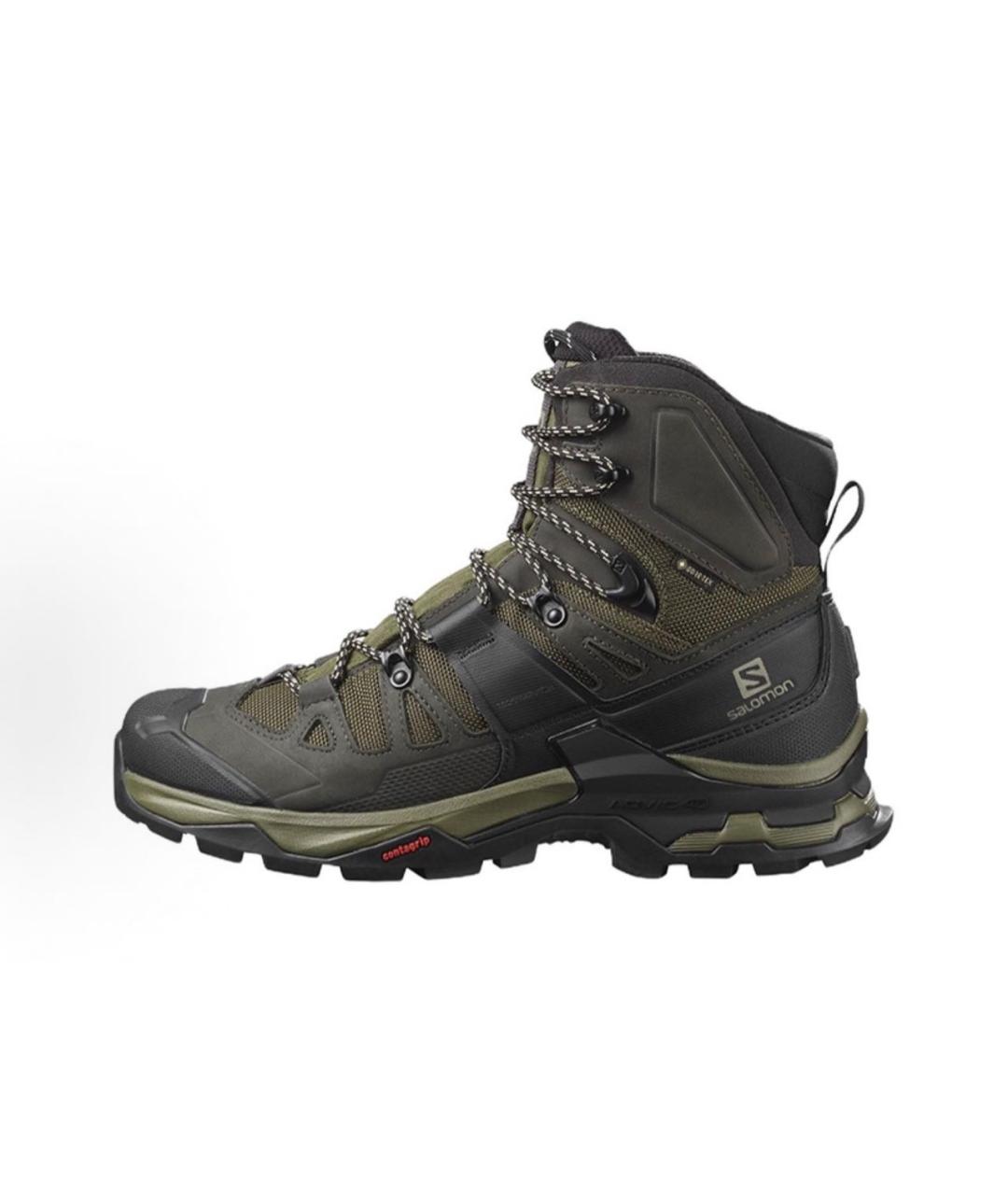 SALOMON Зеленые текстильные высокие ботинки, фото 5