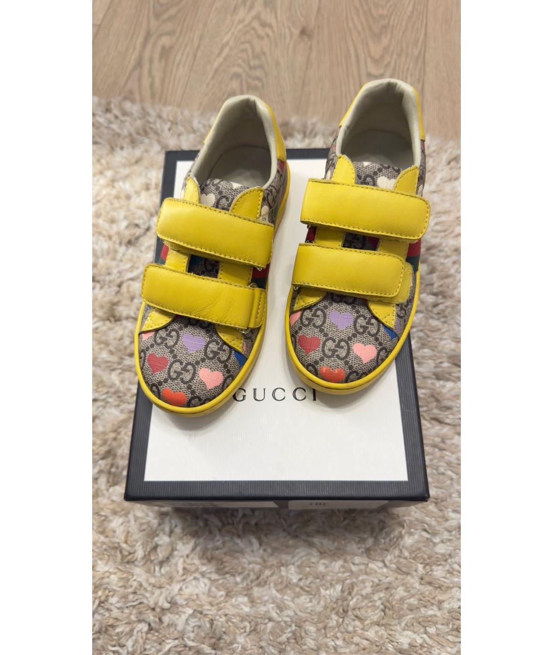 GUCCI Мульти кожаные кеды, фото 2