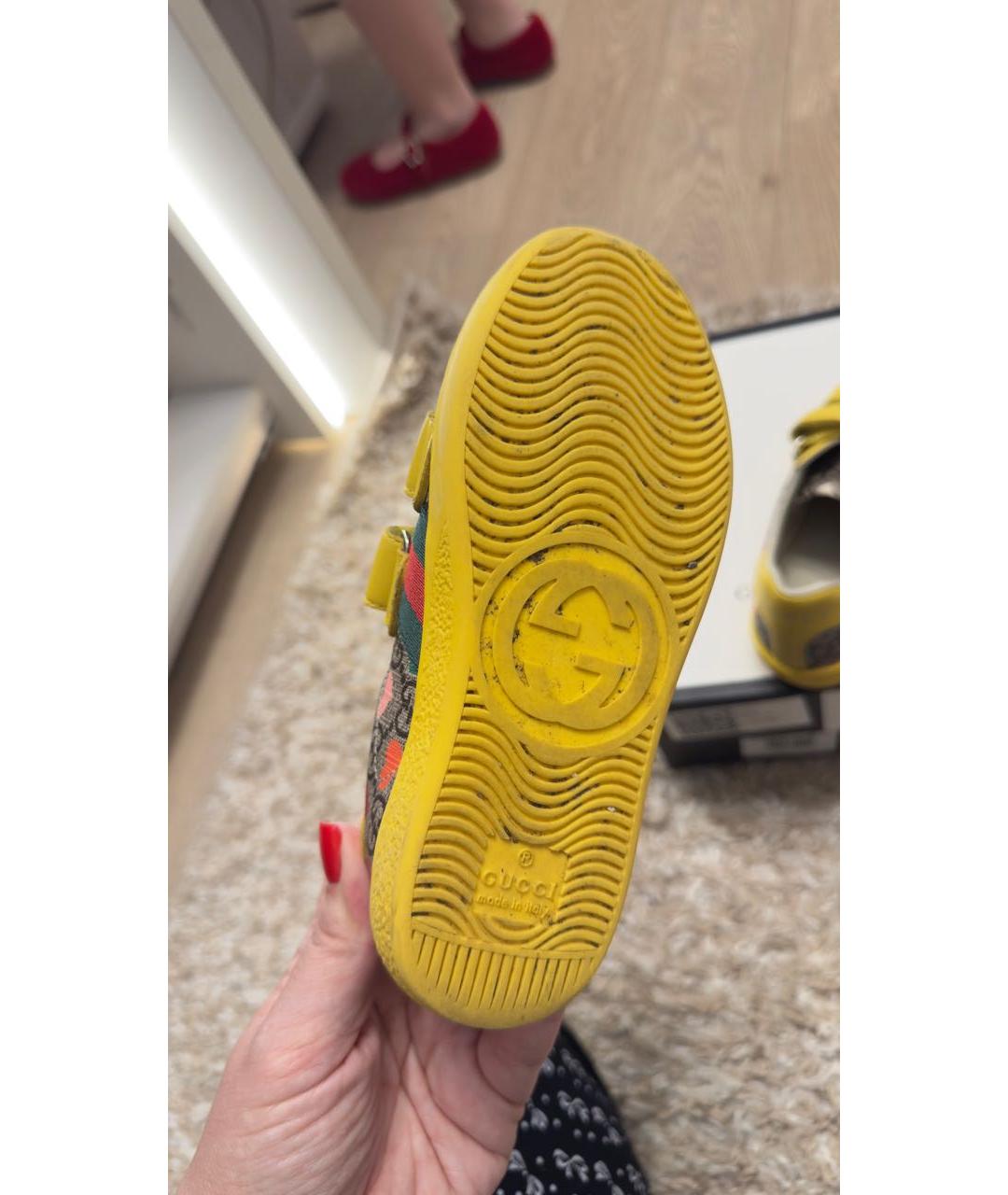 GUCCI Мульти кожаные кеды, фото 8