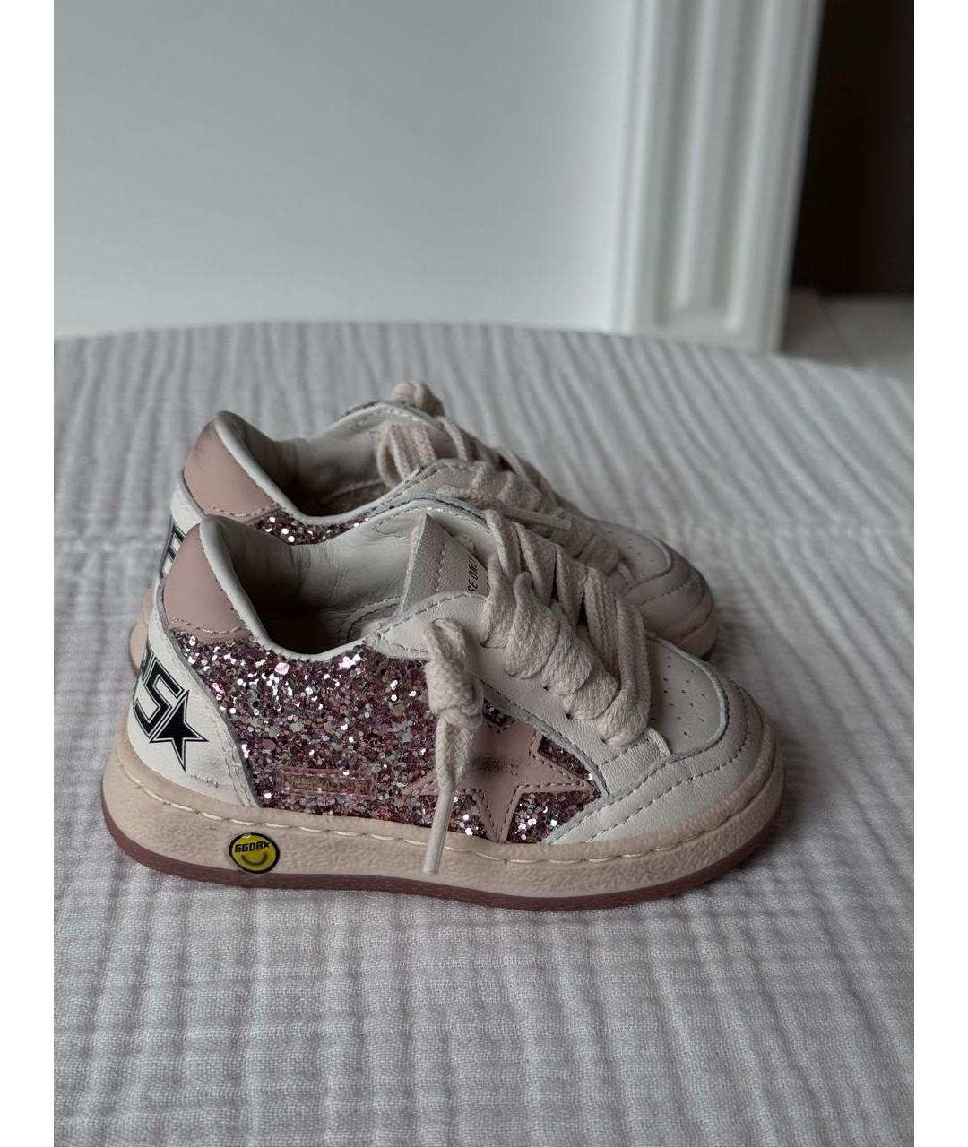 GOLDEN GOOSE DELUXE BRAND Розовые кожаные кеды, фото 5