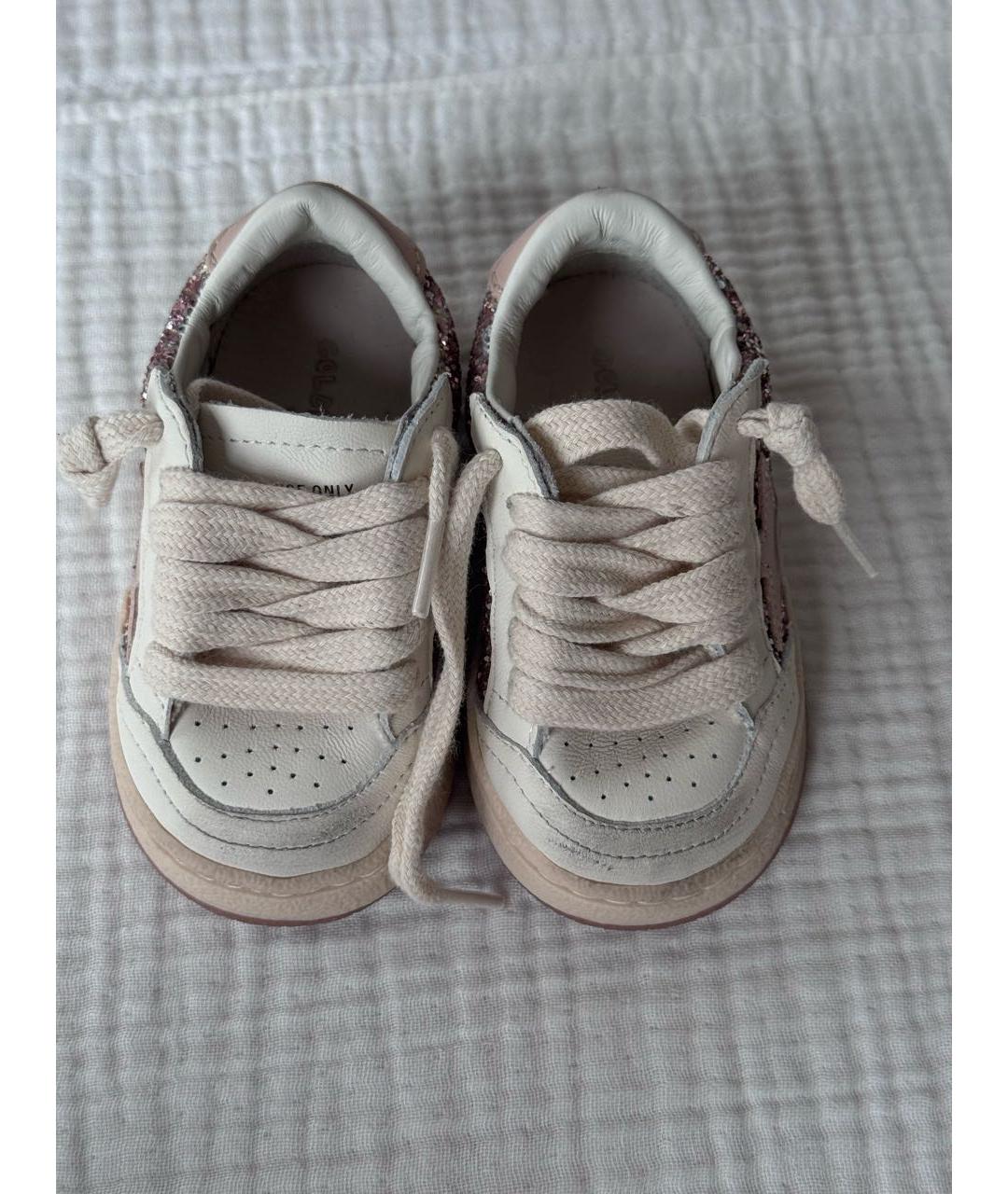 GOLDEN GOOSE DELUXE BRAND Розовые кожаные кеды, фото 2