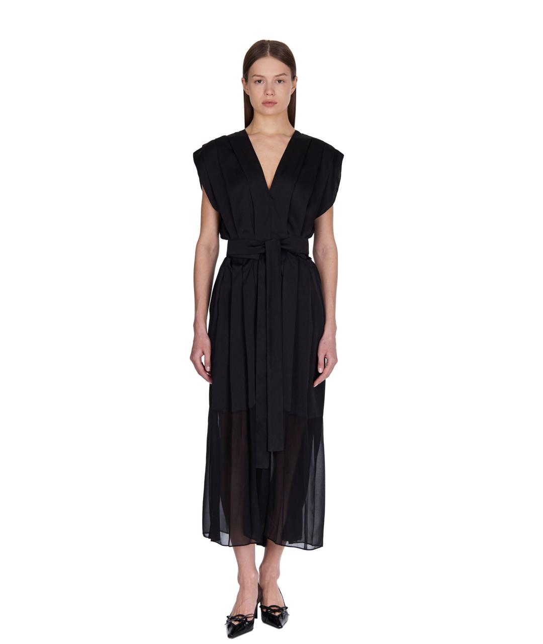 FABIANA FILIPPI Черное полиэстеровое повседневное платье, фото 3