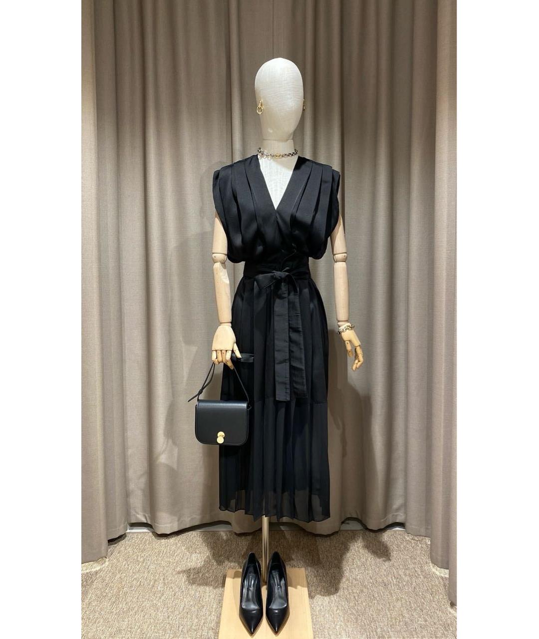 FABIANA FILIPPI Черное полиэстеровое повседневное платье, фото 2