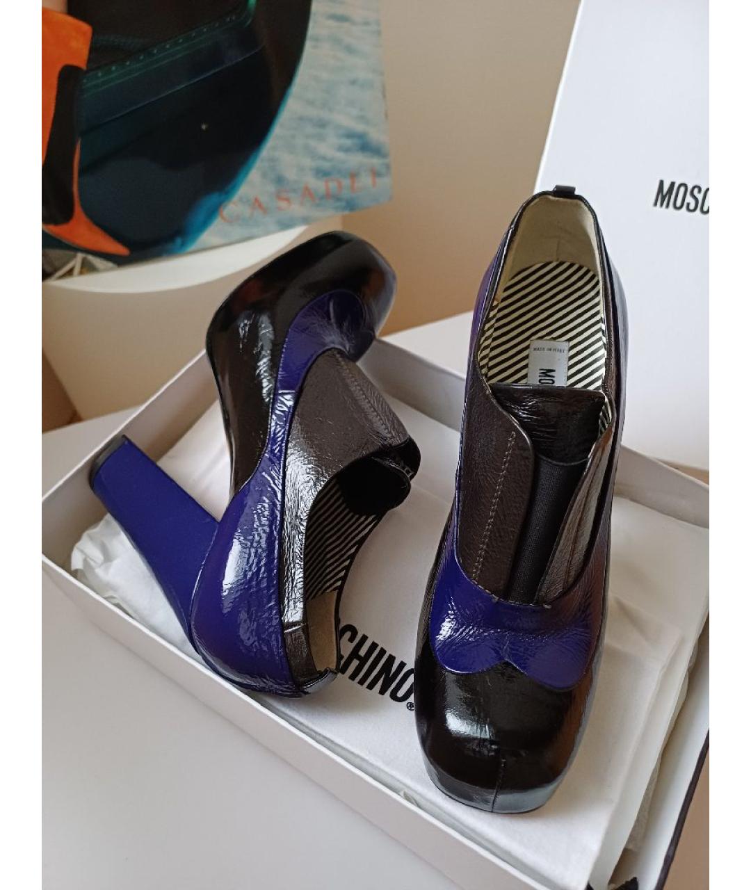 MOSCHINO Мульти кожаные ботильоны, фото 2