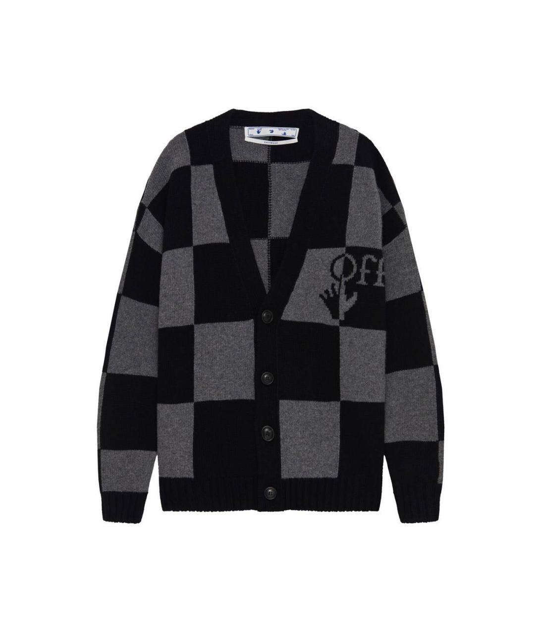 OFF-WHITE Антрацитовый кардиган, фото 4