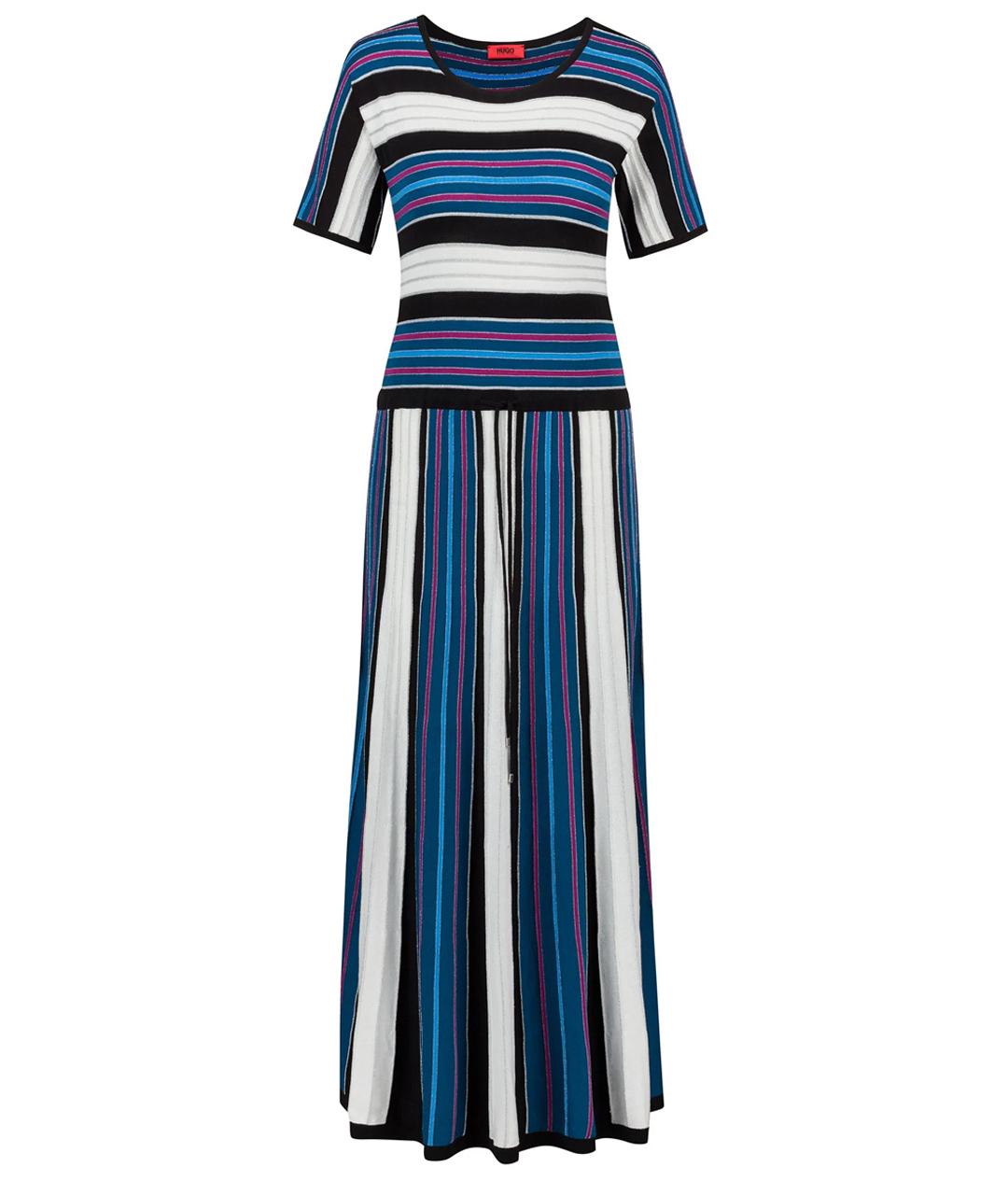 HUGO BOSS Синее хлопковое повседневное платье, фото 1