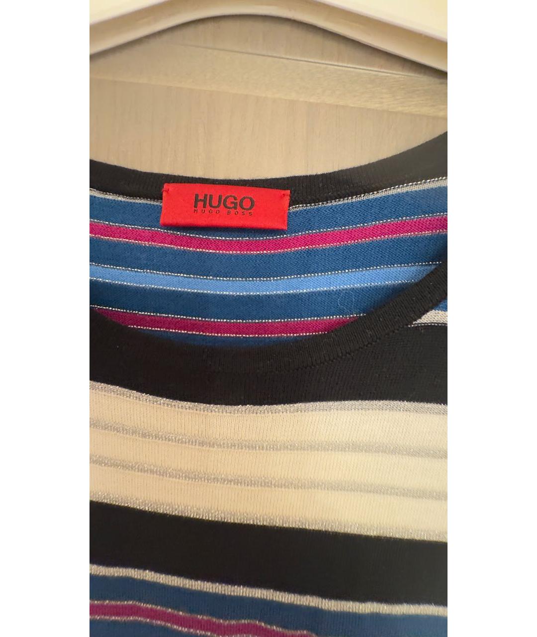 HUGO BOSS Синее хлопковое повседневное платье, фото 2