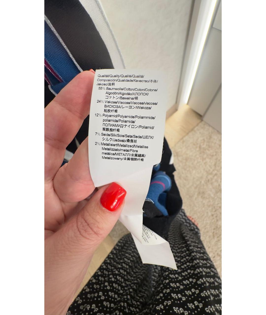 HUGO BOSS Синее хлопковое повседневное платье, фото 5