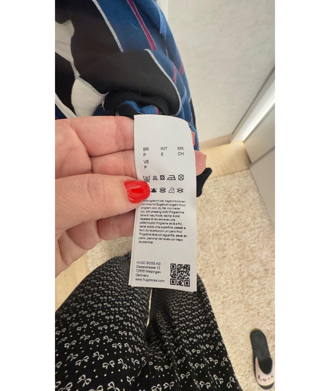 HUGO BOSS Синее хлопковое повседневное платье, фото 4