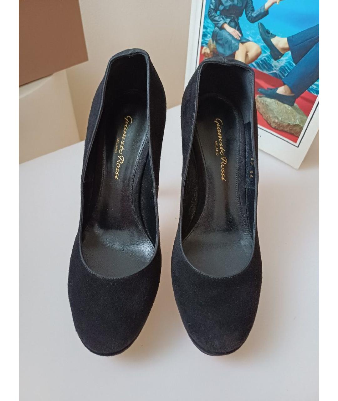 GIANVITO ROSSI Черные замшевые туфли, фото 7