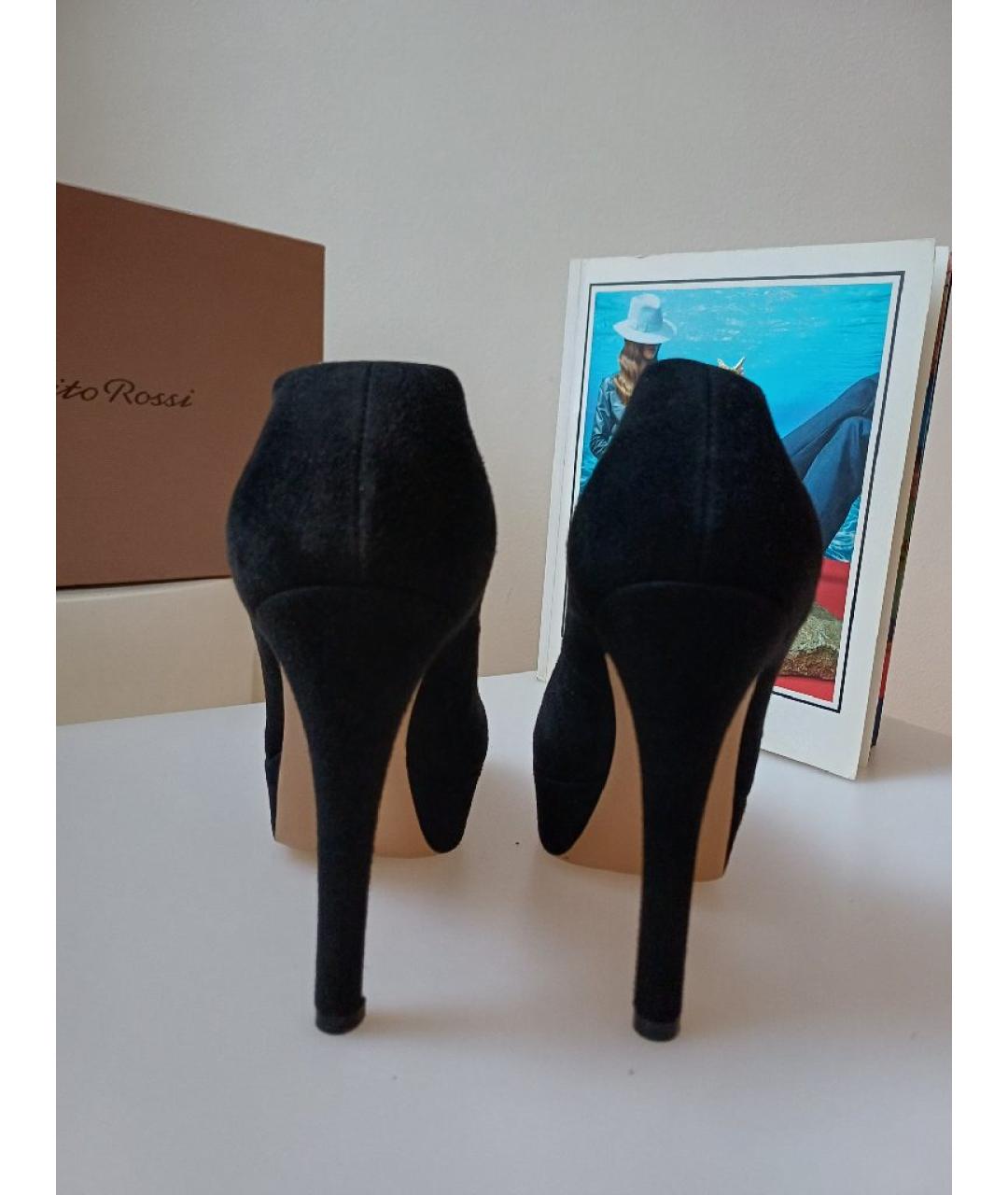 GIANVITO ROSSI Черные замшевые туфли, фото 8