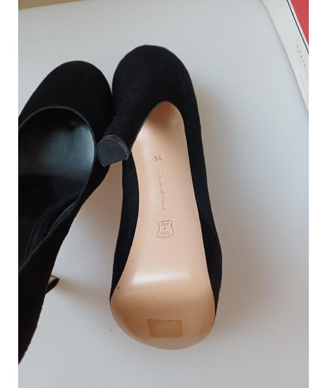 GIANVITO ROSSI Черные замшевые туфли, фото 9