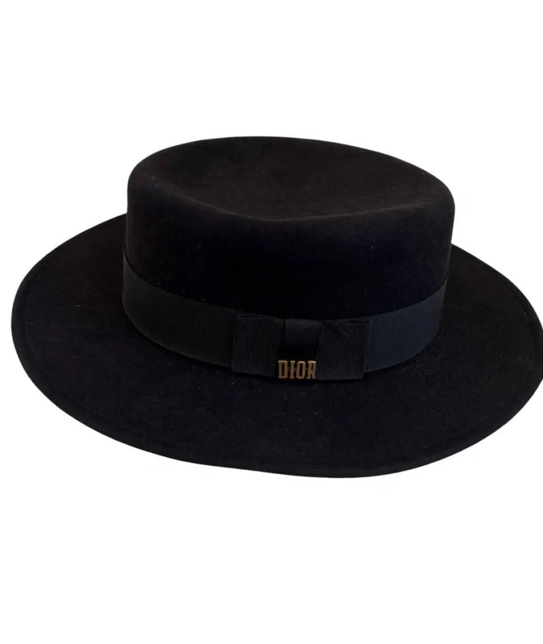 CHRISTIAN DIOR Черная кашемировая шляпа, фото 1