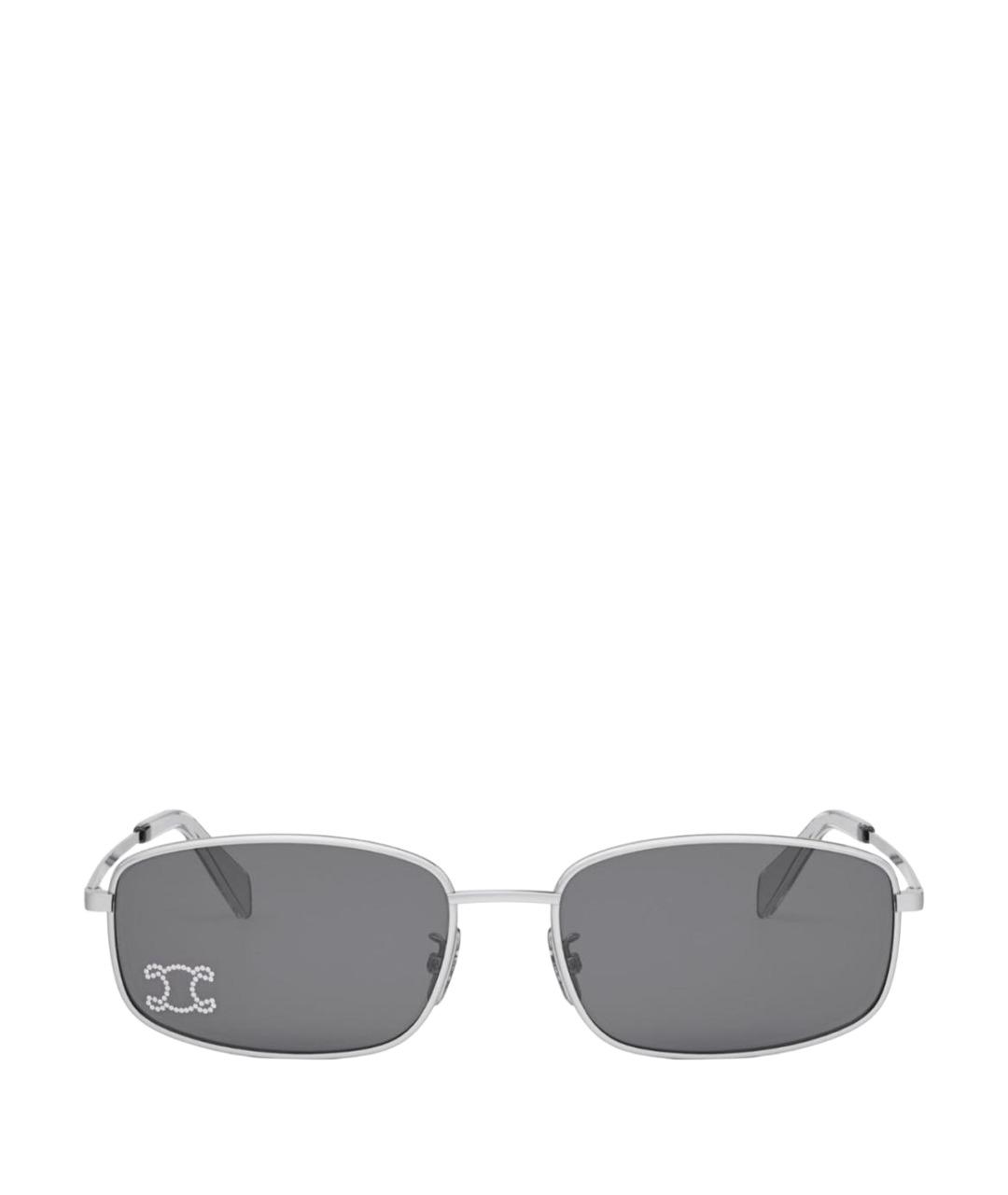 CELINE Серебряные металлические солнцезащитные очки, фото 1