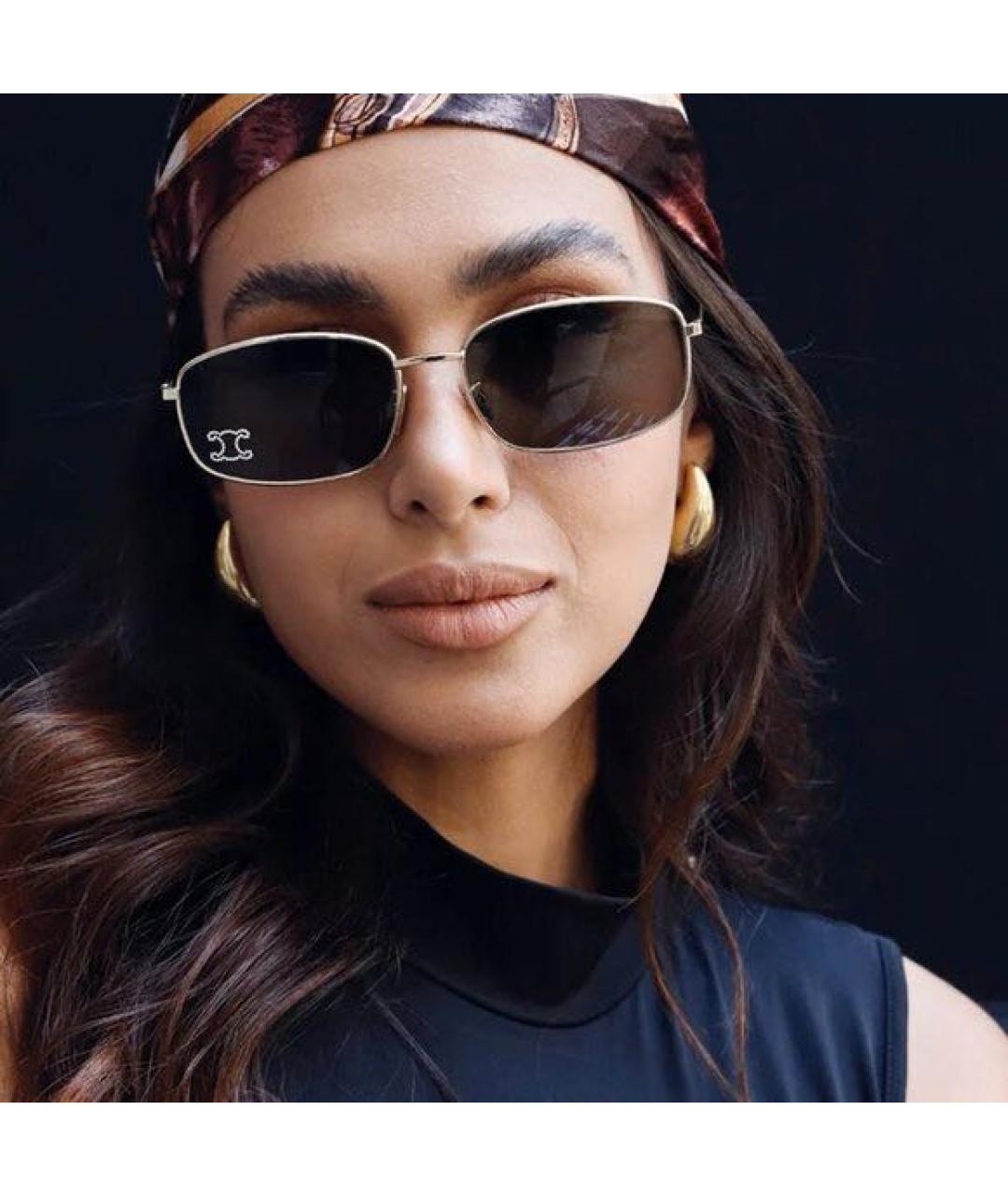 CELINE Серебряные металлические солнцезащитные очки, фото 6