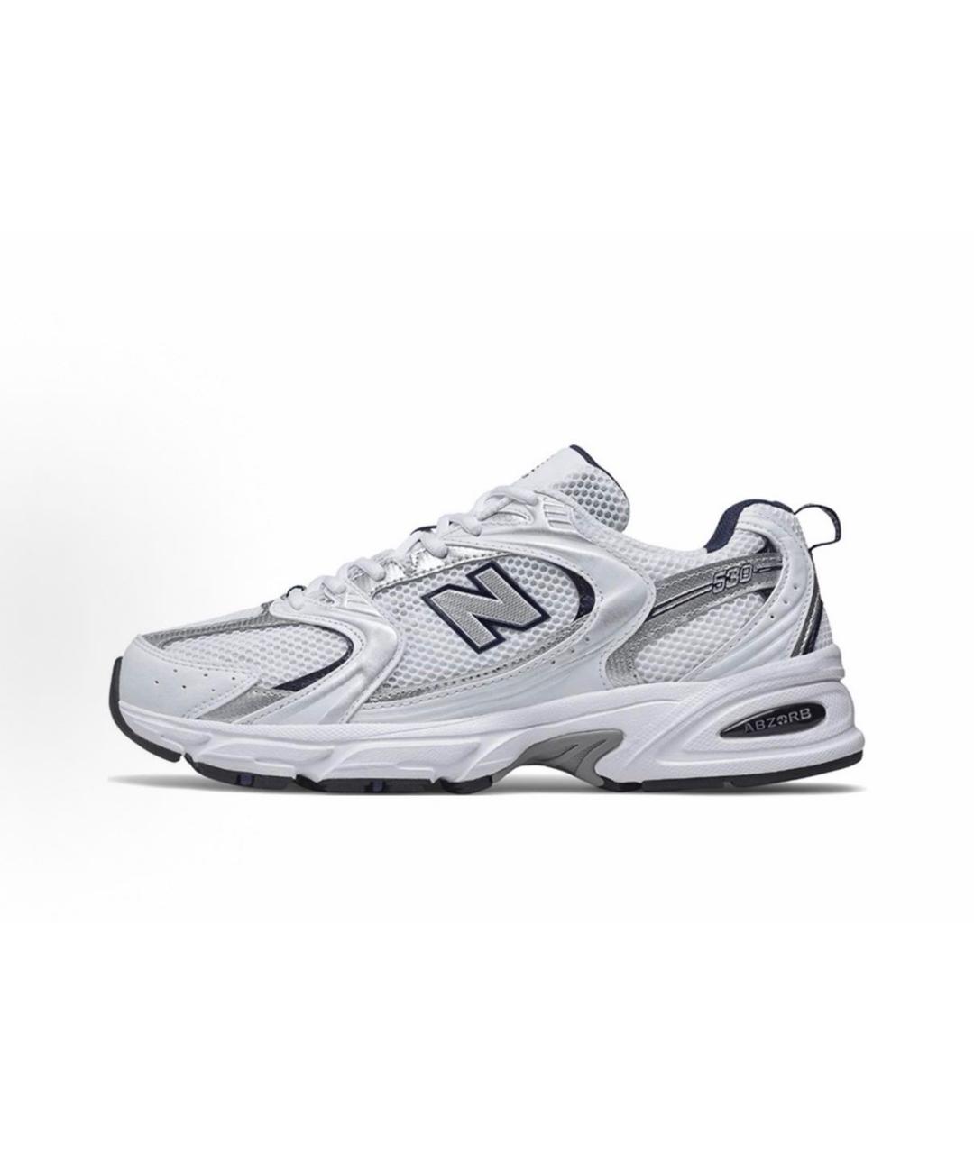 NEW BALANCE Белые текстильные кроссовки, фото 3