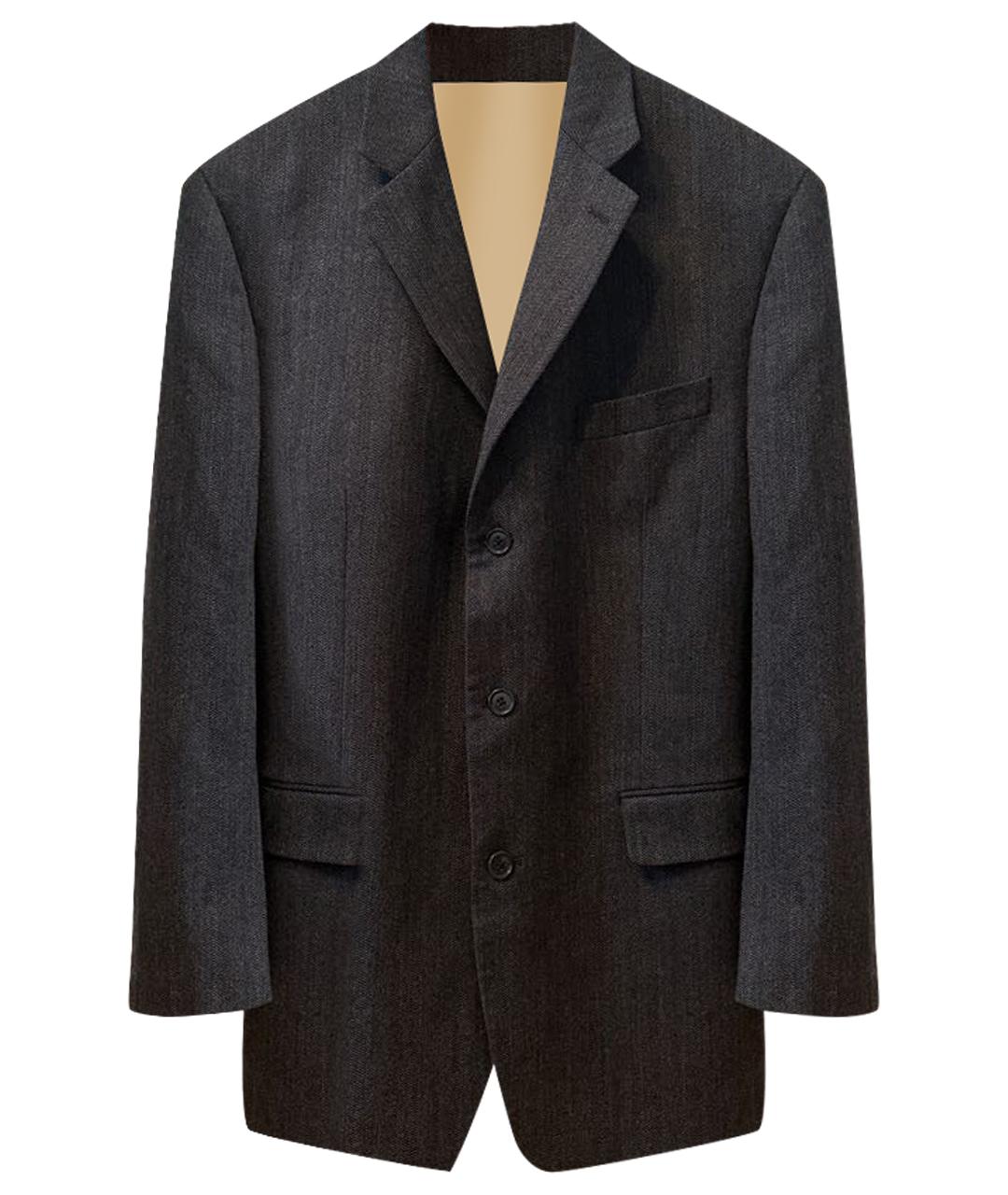 CALVIN KLEIN Серый шерстяной жакет/пиджак, фото 1