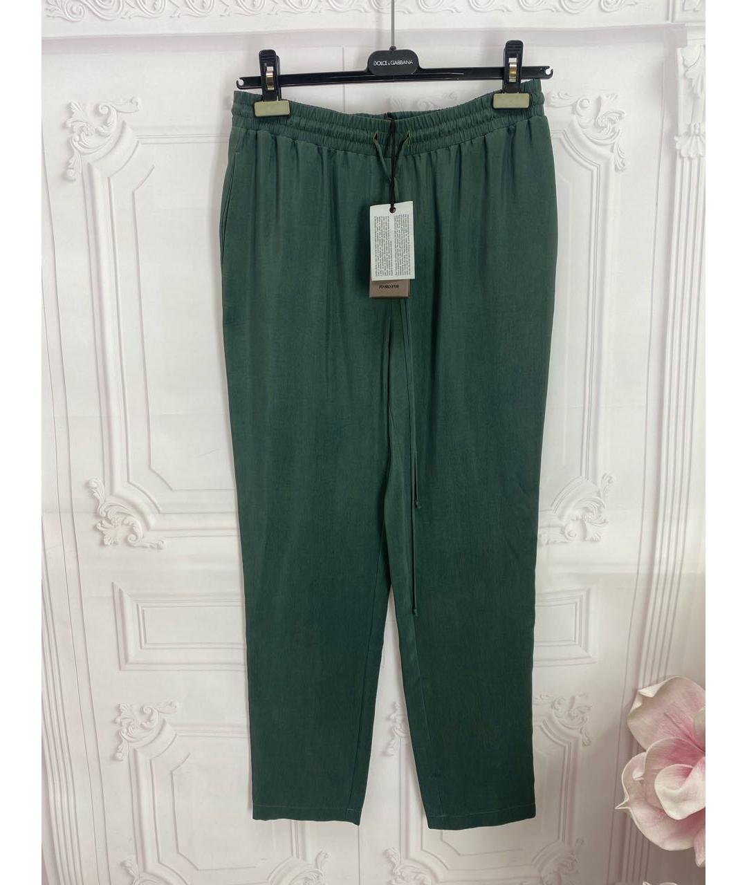 JO NO FUI Зеленые прямые брюки, фото 8