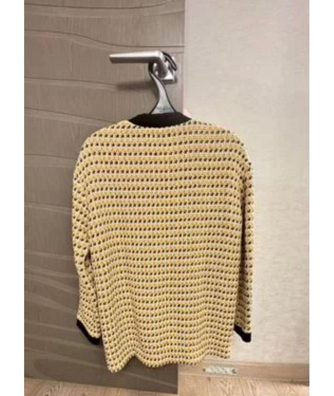 MAJE Желтый хлопковый кардиган, фото 2