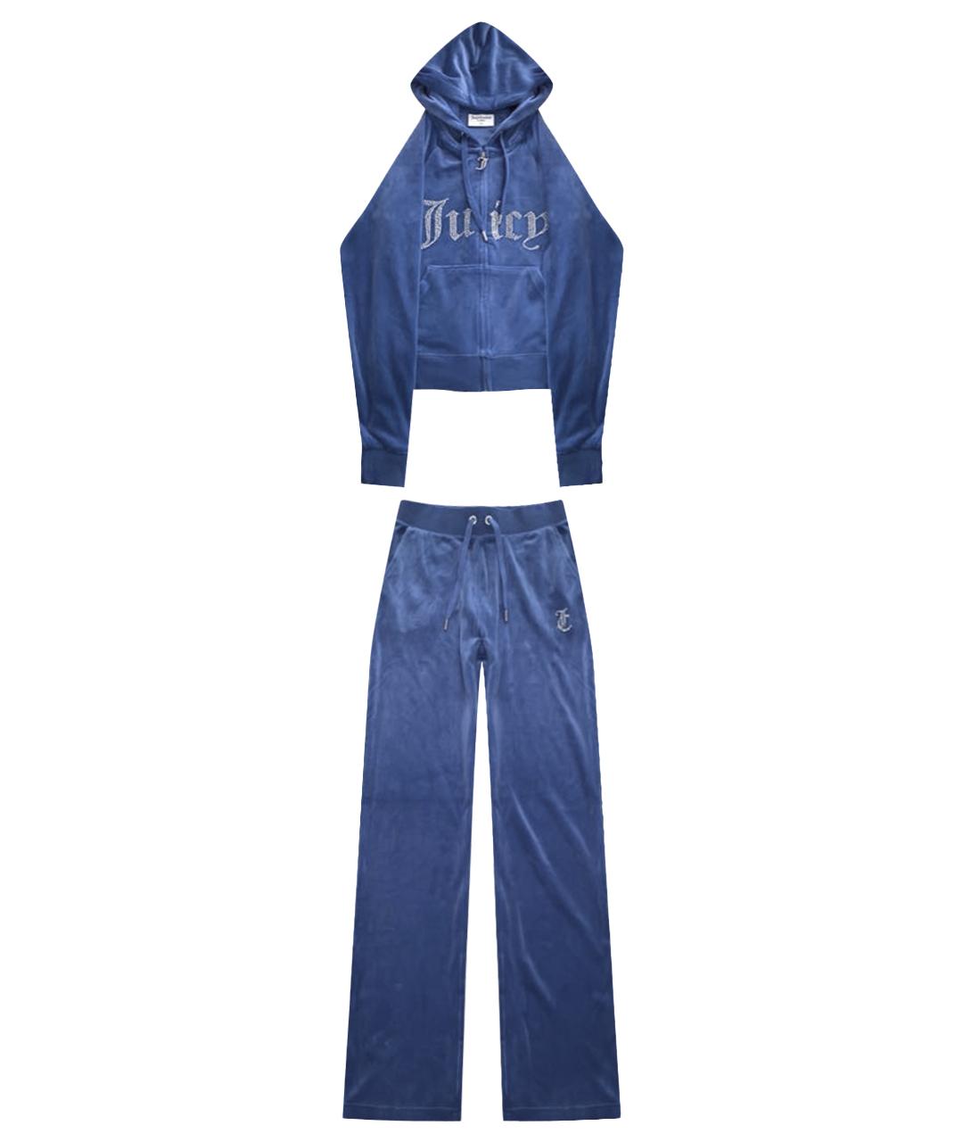 JUICY COUTURE Синий велюровый спортивные костюмы, фото 1